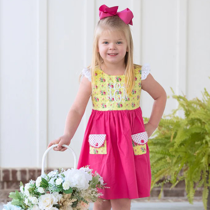 《美國代購》清新明亮-甜蜜美好飛袖洋裝