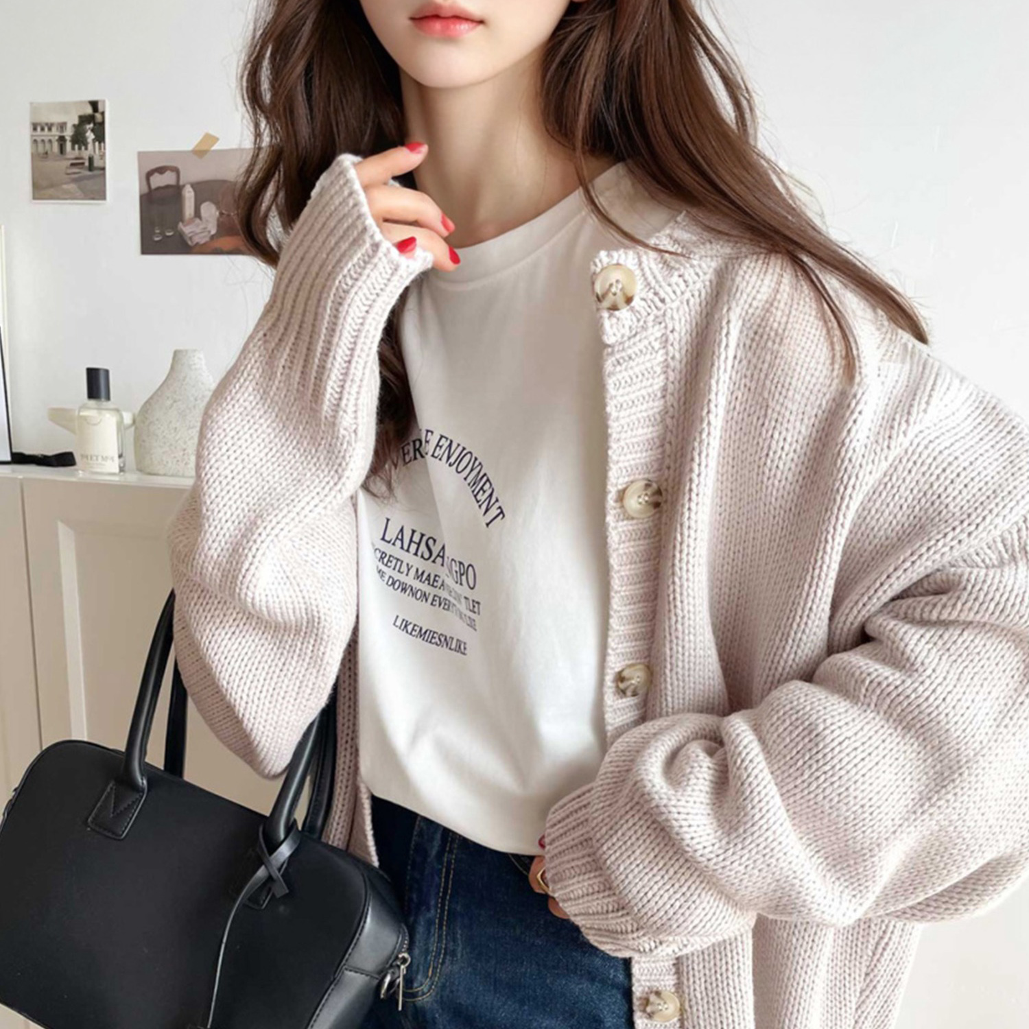 《日本代購》時尚單品。2WAY針織圓領開襟外套